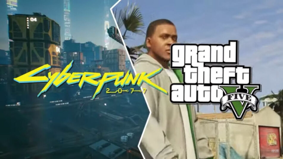 Vídeo faz comparativo entre a qualidade de GTA V e os bugs de Cyberpunk  2077 - Drops de Jogos