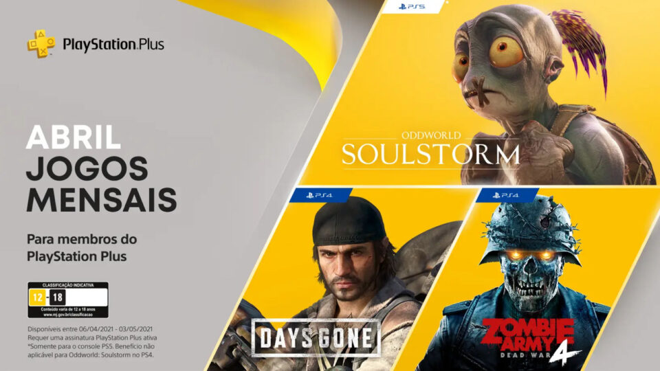 Incluindo Days Gone, jogos da PS Plus de abril gratuitos já estão
