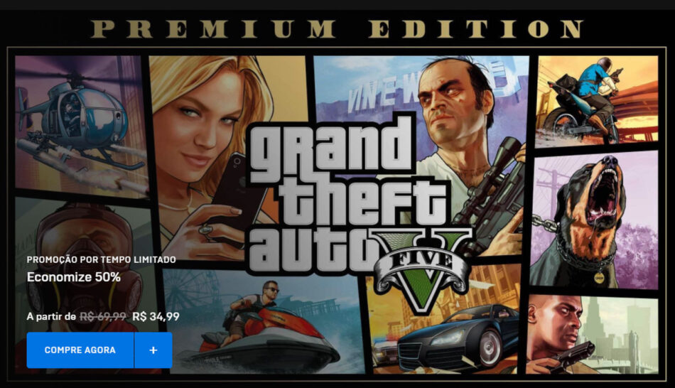GTA V' fica disponível de graça na Epic Games Store e tráfego
