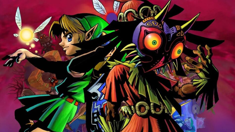 A imagem dos personagens de The Legend of Zelda: Majora's Mask