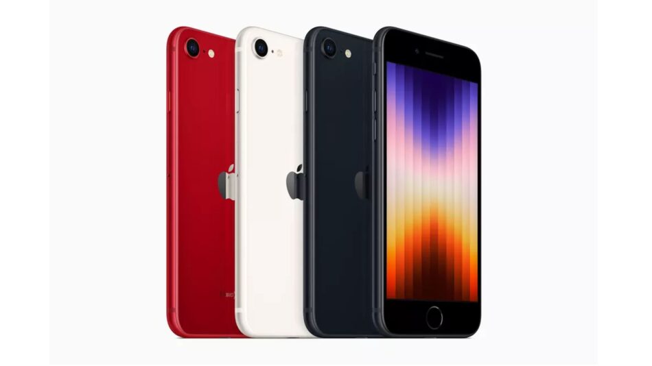 iPhone SE 2022 está disponível em três cores