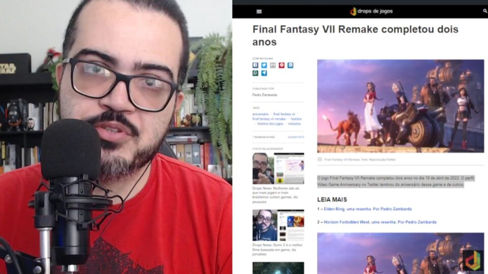 Drops News: Inesquecível, Final Fantasy VII Remake completou dois anos