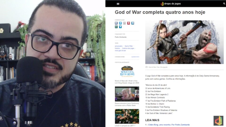 Drops News: Grandioso, novo God of War completa quatro anos