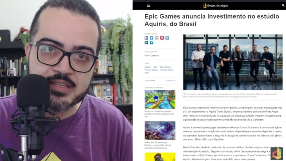 Epic Games investe na Aquiris e voltamos com o Drops News