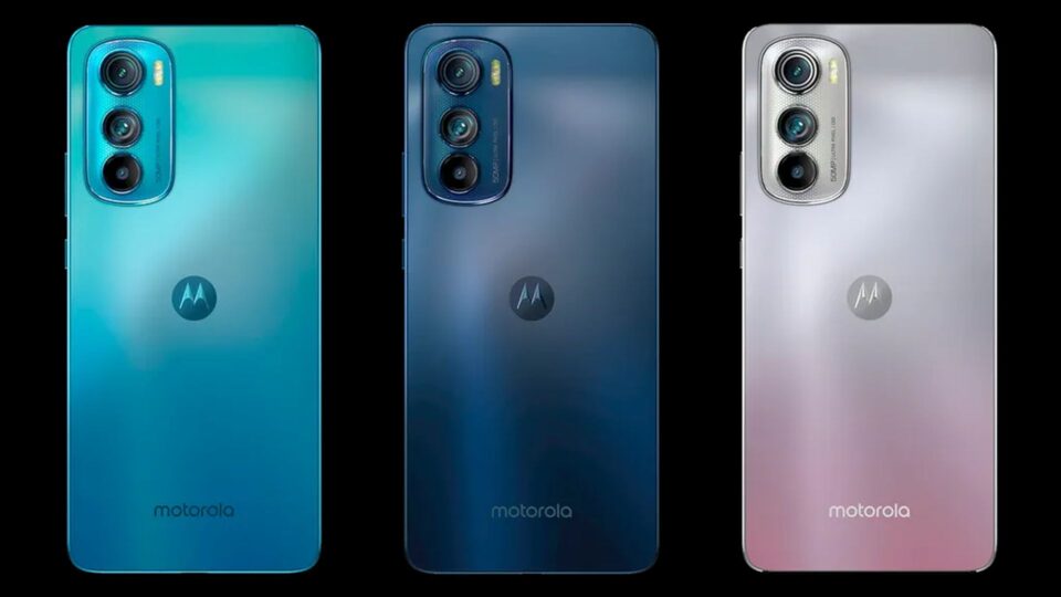 Com construção premium em metal e vidro com três opções de cores, espessura de 6,8 mm, chip Snapdragon 778G Plus e recarga de 33 W (Imagem: Motorola)
