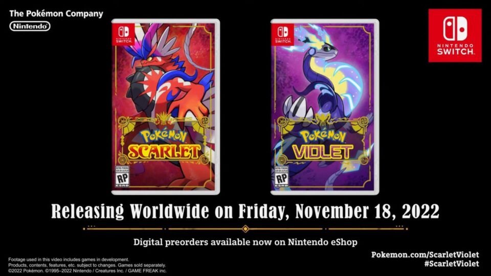 Pokémon Scarlet e Violet chegam em 18 de novembro