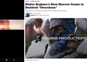 Rumor: Hideo Kojima está desenvolvendo um novo jogo de terror chamado Overdose