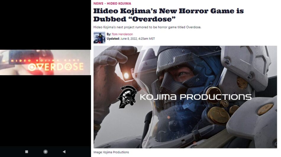 Rumor: Hideo Kojima está desenvolvendo um novo jogo de terror chamado Overdose