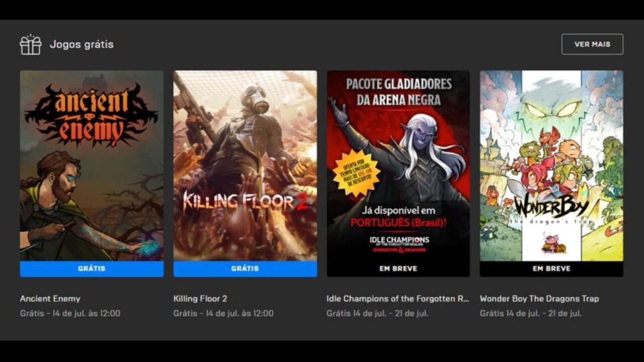Epic Games Store solta os jogos Idle Champions e Wonder Boy The