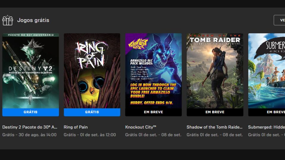 Epic Games Store entrega dois novos jogos de graça nesta semana