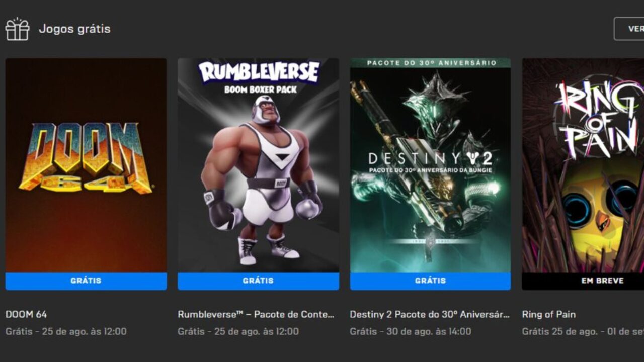 Epic Games Store solta jogos Ring of Pain e pacote de Destiny 2 de