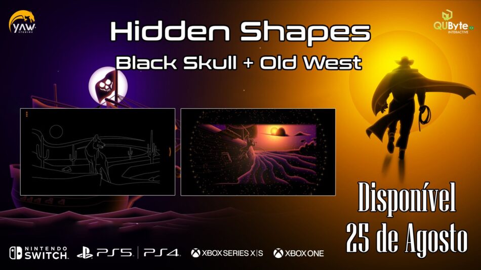 Conheça os jogos relaxantes Hidden Shapes: Black Skull + Old West