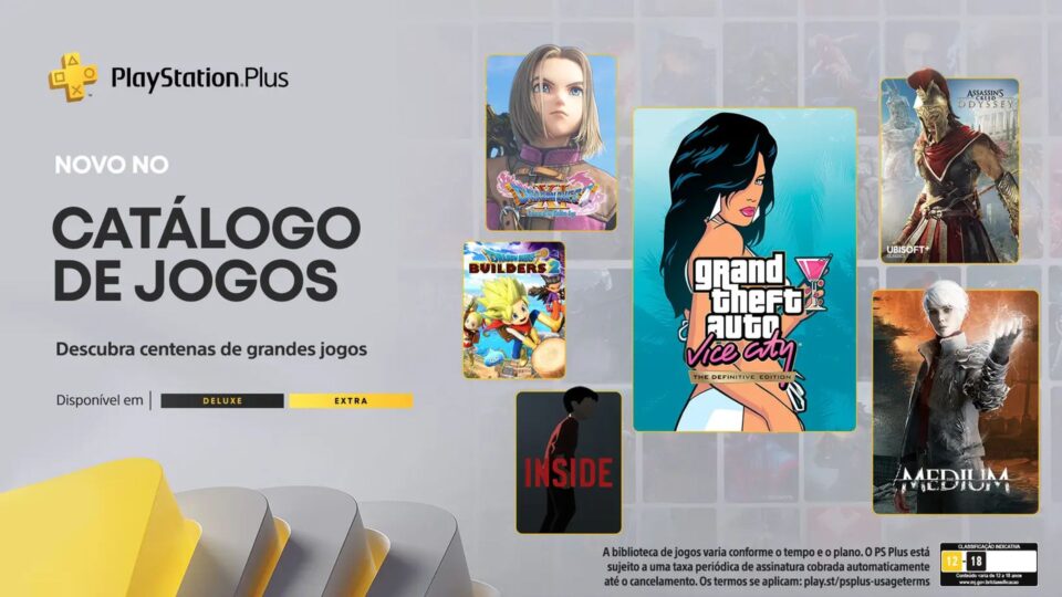 Incluindo GTA Vice City, novos títulos são adicionados ao catálogo do PlayStation Plus