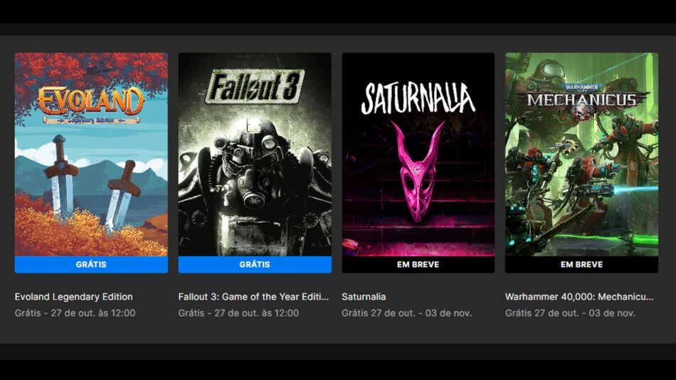 Epic Games Store solta os jogos Evoland e Fallout 3 de graça