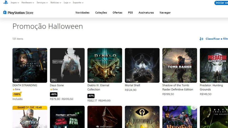 Começa a promoção de Halloween na PlayStation Store