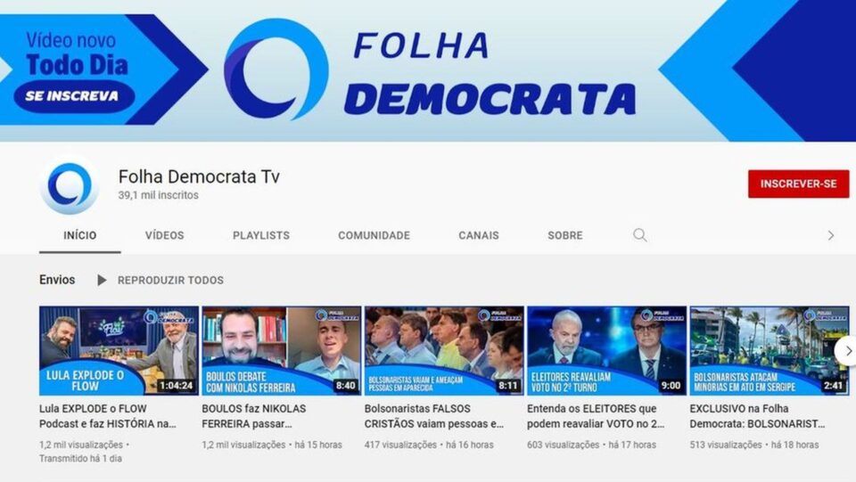 Folha Democrata, nova parceira do Drops de Jogos, ultrapassa um milhão de views em 15 dias