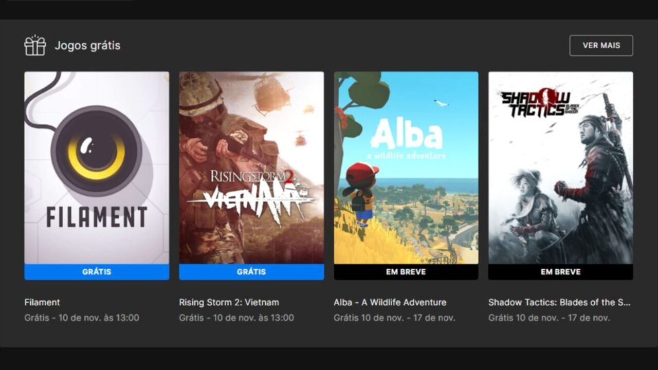 Epic Games Store solta os jogos Alba A Wildlife Adventure e Shadow