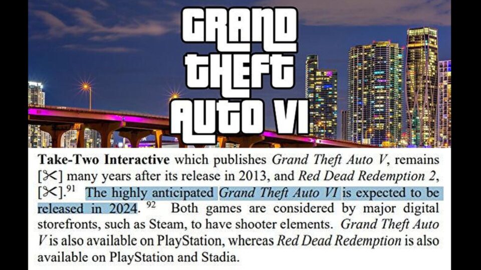 Relatório da Take Two sugere lançamento do GTA 6 em 2024