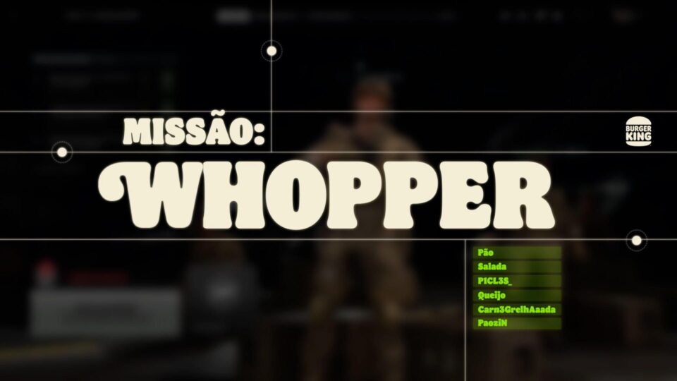 Burger King desafia gamers a montar Whopper dentro do jogo Call Of Duty: Modern Warfare II