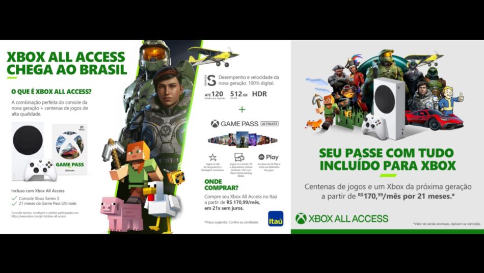 Xbox e Itaú Unibanco lançam o programa All Access no Brasil - Drops de Jogos