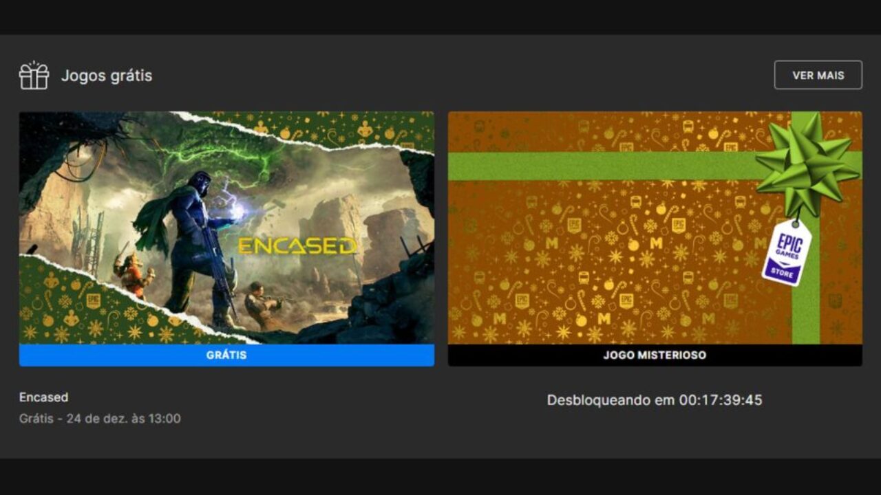 Epic Games Store dá jogos de graça diariamente por 15 dias; Encased é o  nono - Drops de Jogos