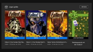 Jogos clássicos da franquia Fallout de graça na Epic Games