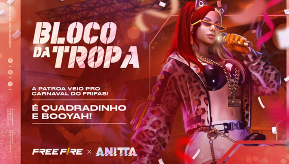 A Patroa, Anitta, veio para o Carnaval do Free Fire - Drops de Jogos
