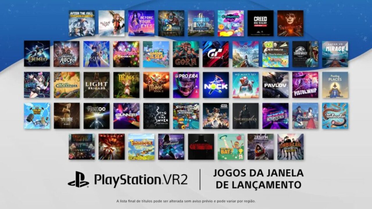 Sony revela 11 novos jogos para o PSVR 2