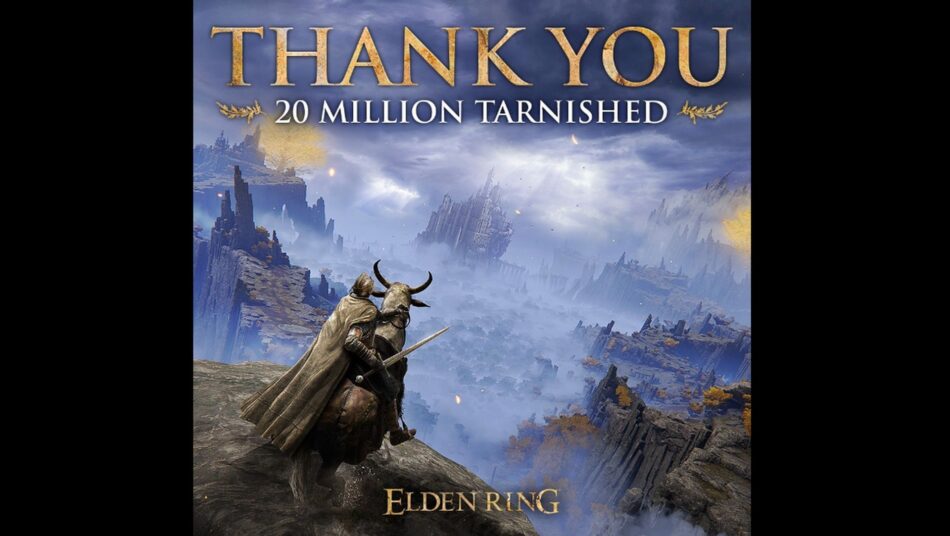 Elden Ring vende 20 milhões de cópias perto de seu primeiro aniversário