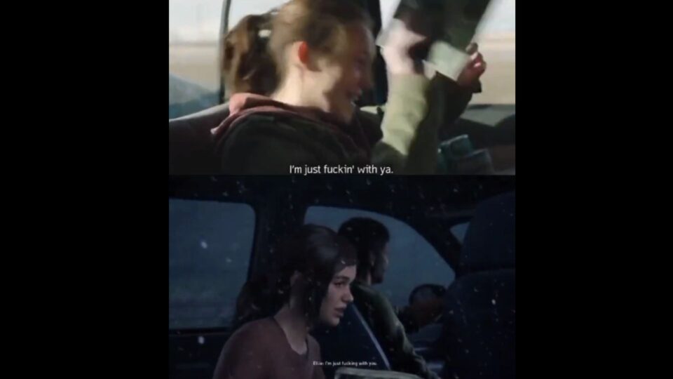 Vídeo compara cena de Joel e Ellie em jogo com a série The Last of Us