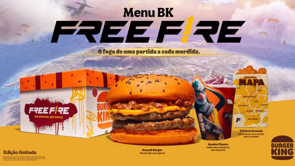 Burger King lança combo Free Fire