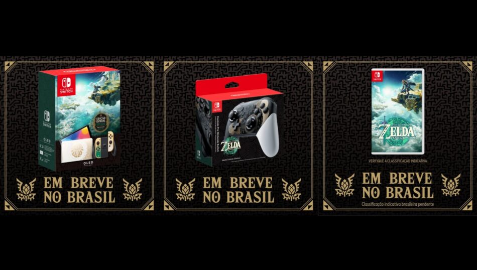 Versão física, console e controle temáticos de The Legend of Zelda: Tears of the Kingdom chegarão ao Brasil