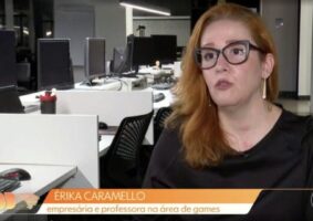 Érika Caramello, CEO da Dyxel, fala sobre games na economia criativa na TV Globo