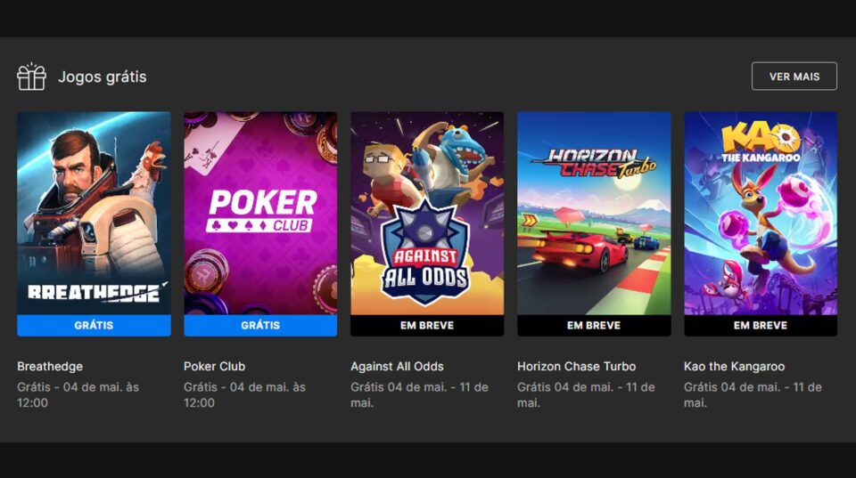 Epic Games Store solta os jogos Breathedge e Poker Club de graça