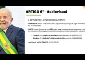 Após decreto apresentado por Lula, edital de games de quase R$ 13 milhões é aprovado no Rio