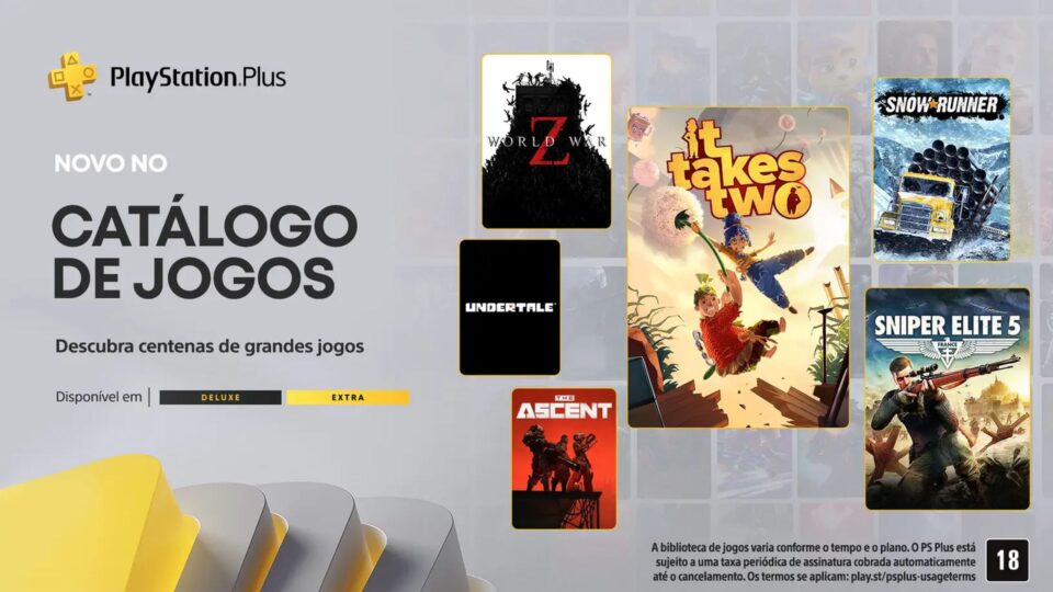 Confira os jogos entram e deixam o catálogo da PS Plus Extra e Deluxe em  novembro - Drops de Jogos