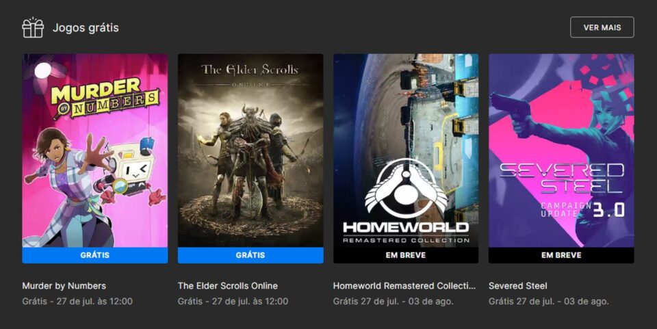 Epic Games Store solta o jogo Murder by Numbers e The Elder Scrolls Online de graça