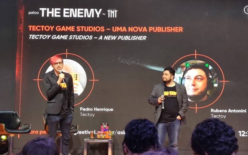 TecToy divulga no BIG Festival que quer retornar ao mercado de jogos com anúncios. Foto: Reprodução/The Enemy