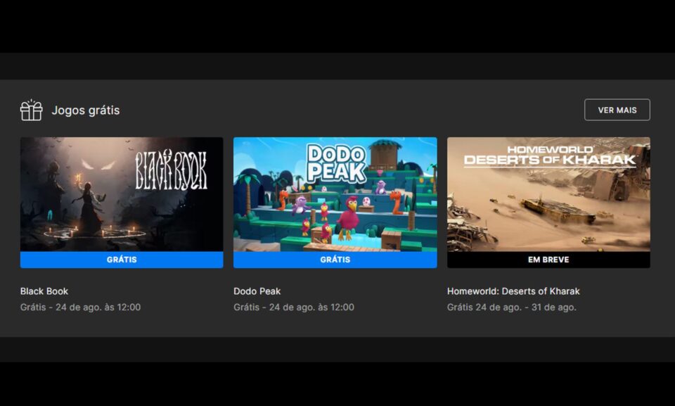 Epic Games Store solta os jogos Black Book e Dodo Peak de graça - Drops de  Jogos