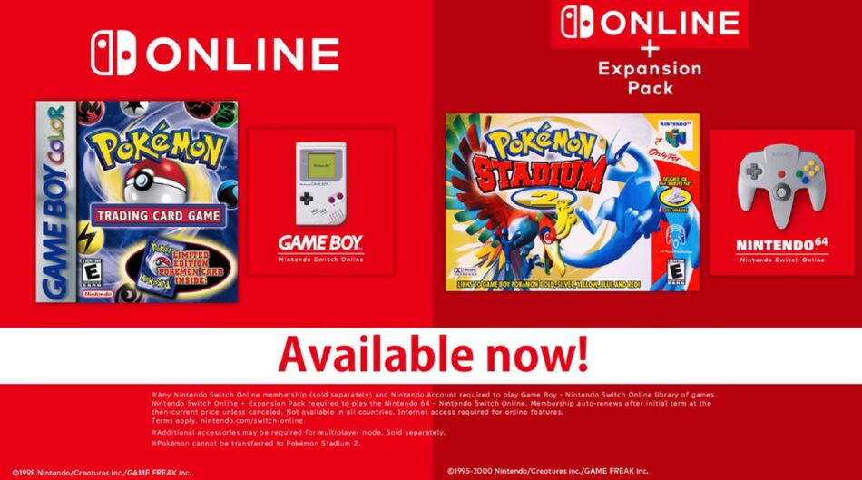Pokémon Trading Card Game e Stadium 2 chegam ao Nintendo Switch
