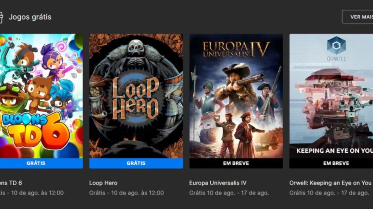 Bloons TD 6 e Loop Hero são os jogos grátis da semana na Epic Games Store -  GameBlast