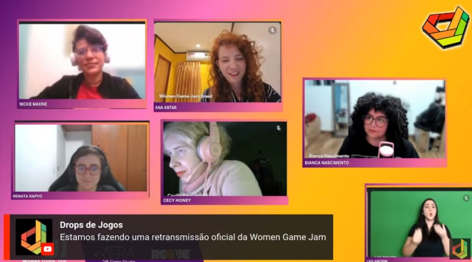 Drops de Jogos faz retransmissão da Women Game Jam 2023