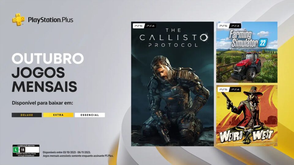 PS Plus Essential  Confira os jogos e uma prévia do catálogo de outubro  dos planos Extra e Deluxe
