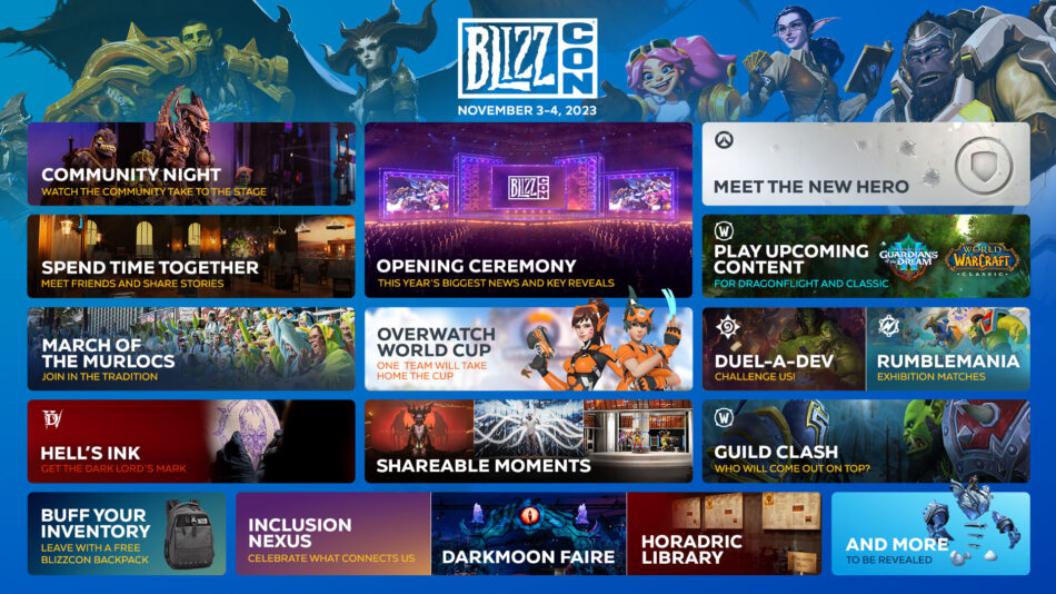 Blizzard compartilha primeira impressão do programa presencial da BlizzCon