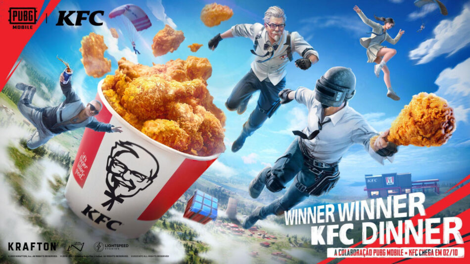 KFC faz parceria com PUBG: BATTLEGROUNDS e PUBG MOBILE