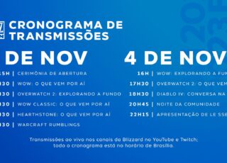 BlizzCon 2023 divulga cronograma de transmissões gratuitas de 3 e 4 de novembro