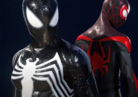 Spider-Man 2 com o traje simbionte. Foto: Reprodução/YouTube