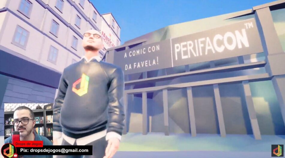 Desenvolvedor Rafael Martins Alcantara faz jogos em homenagem ao Drops de Jogos e à Perifacon. Foto: Reprodução/YouTube