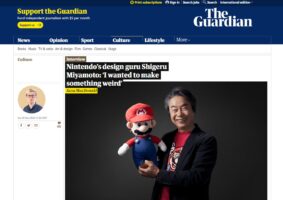 Shigeru Miyamoto no Guardian. Foto: Reprodução