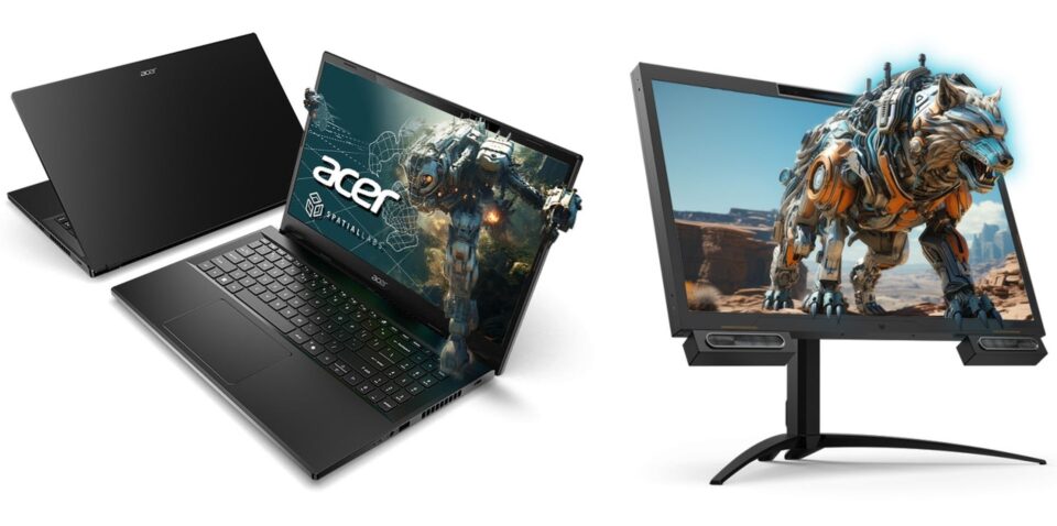 Acer expande o portfólio SpatialLabs Stereoscopic 3D com novos notebooks, focado em VR/AR. Foto: Divulgação